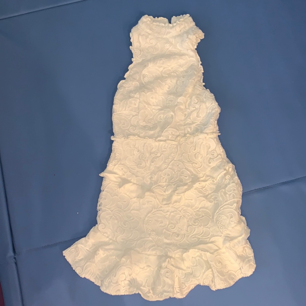 Saints and secrets white frilly dress